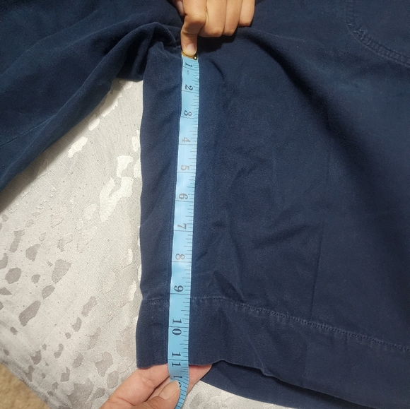 Ralph Lauren Blue Cotton Flat Front Bermuda Shorts - Picture 6 of 6